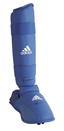adidas Karate Schienbein und Spannschützer / Fuß Schoner blau, 2 Stück, Gr. M von adidas