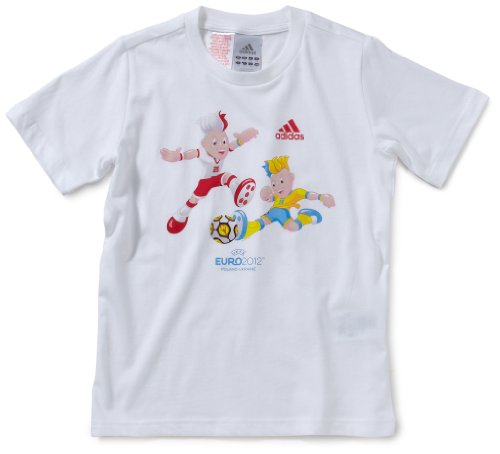 adidas Kinder Fan T-Shirt Euro Mascot Youth, white, 164, X26147 adidas Kinder Fan T-Shirt Euro Mascot Youth, white, 164, X26147 von adidas