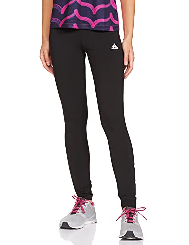 adidas Damen Essentials High-Waisted Logo Leggings, Black / White, XS adidas Damen Essentials High-Waisted Logo Leggings, Black / White, XS von adidas