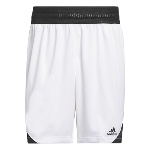 adidas Herren Basketball Icon Squad Short Aeroready, White/Black, XXL adidas Herren Basketball Icon Squad Short Aeroready, White/Black, XXL von adidas