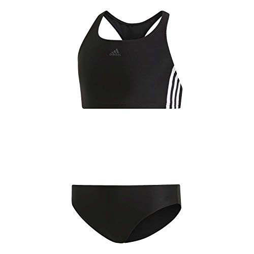 adidas Mädchen 3-Streifen Bikini-set, Black/White, 164 von adidas