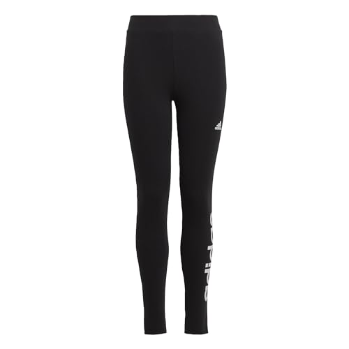 adidas Mädchen Essentials Linear Logo Cotton Tights, Black / White, 9-10 Years adidas Mädchen Essentials Linear Logo Cotton Tights, Black / White, 9-10 Years von adidas
