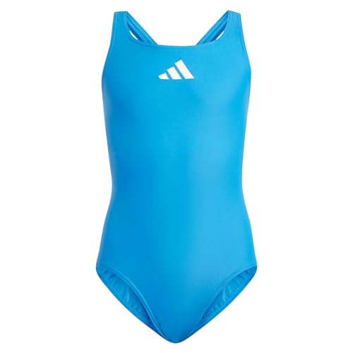 adidas Mädchen ' Solid Small Logo Swimsuit Badeanzug, Bright royal/White, von adidas