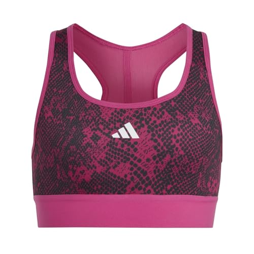 adidas Mädchen Sport-BH G Ti AOP Pw Bra, Semi Lucid Fuchsia/Carbon/White, IC0360, 152 von adidas