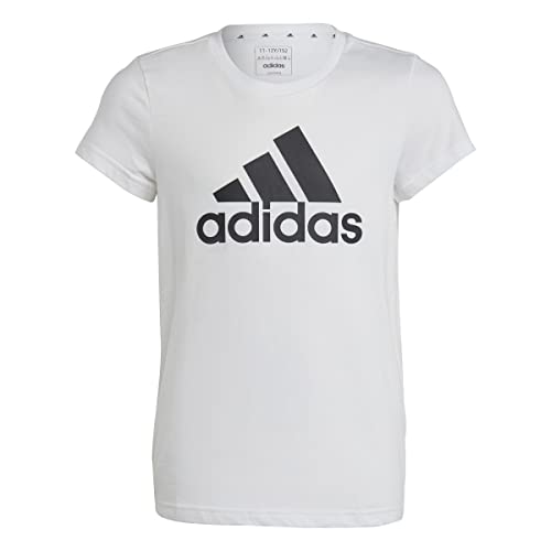 adidas Mädchen T-Shirt (Short Sleeve) G Bl T, White/Black, IC6121, 128 von adidas