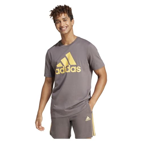 adidas Men Essentials Single Jersey Big Logo T-Shirt, S Charcoal von adidas