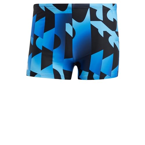 adidas Men's Allover Print Swim Boxers Badehose, Blue Burst, 36 von adidas