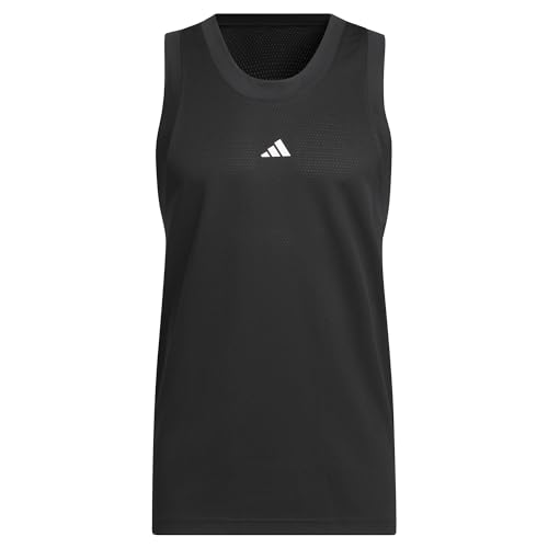 adidas Herren Basketball Legends Tank Top Tanktop, Black/White, XL von adidas