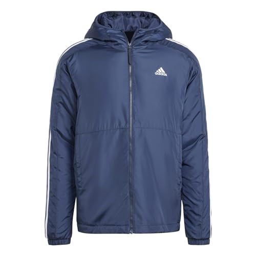 adidas Men's Essentials 3-Stripes Insulated Hooded Jacket Jacke, legend ink, XXL von adidas