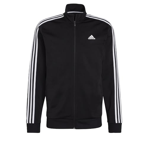 adidas Herren Essentials Warm-Up 3-Stripes Jacke, black/white, M von adidas