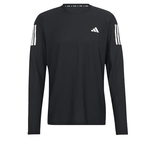 adidas Herren Own The Run Long Sleeve Tee T-Shirt, Black/White, XL adidas Herren Own The Run Long Sleeve Tee T-Shirt, Black/White, XL von adidas