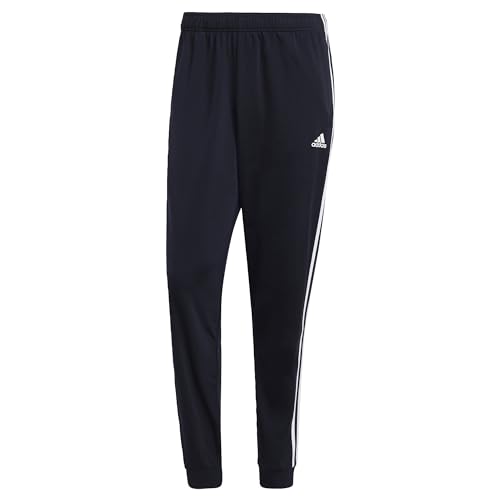 adidas Herren Essentials Warm-Up Tapered 3-Stripes Track Pants, Legend Ink/White, XS von adidas