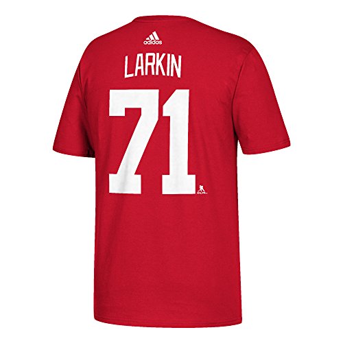 adidas NHL T-Shirt Detroit Red Wings Dylan Larkin #71 rot Logo Eishockey (S) von adidas