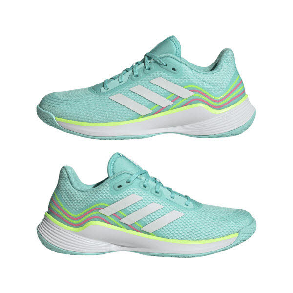 adidas Novaflight Hallenschuh Women blau/weiß 37 1/3 adidas Novaflight Hallenschuh Women blau/weiß 37 1/3 von adidas