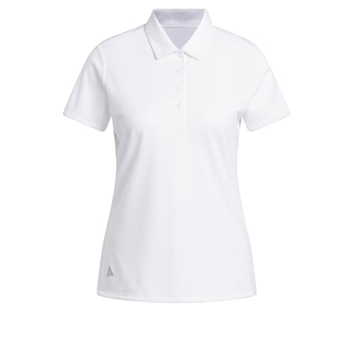 adidas Damen Women's Solid Performance Short Sleeve Polo Shirt, White, XS adidas Damen Women's Solid Performance Short Sleeve Polo Shirt, White, XS von adidas
