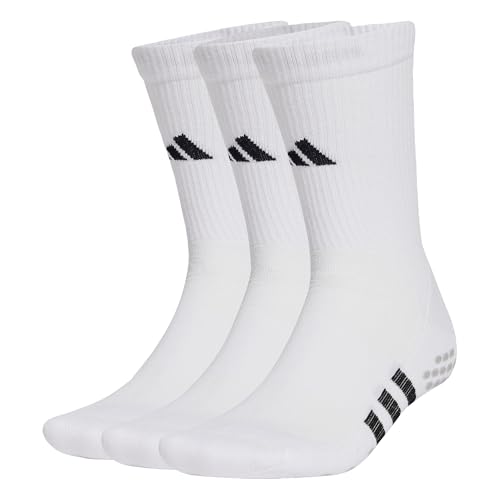 adidas Performance Cushioned Crew Grip Socken, 3 Paar, Weiß von adidas