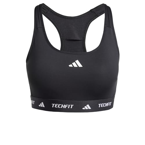 adidas PowerReact Techfit Bra, Damen Bralette, Schwarz, von adidas