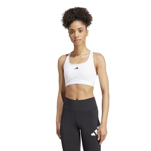 adidas Damen PowerReact Training Bra, White, L von adidas