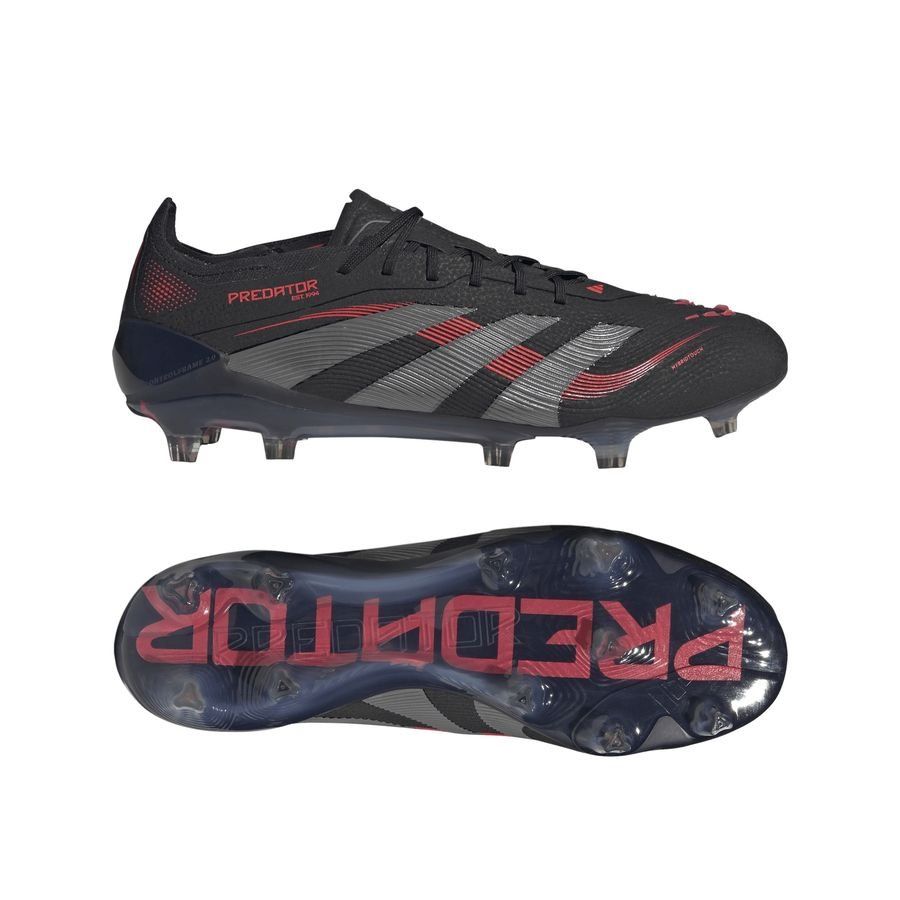 adidas Predator Elite FG Stealth Victory - Schwarz/Grau/Lucid Red von adidas