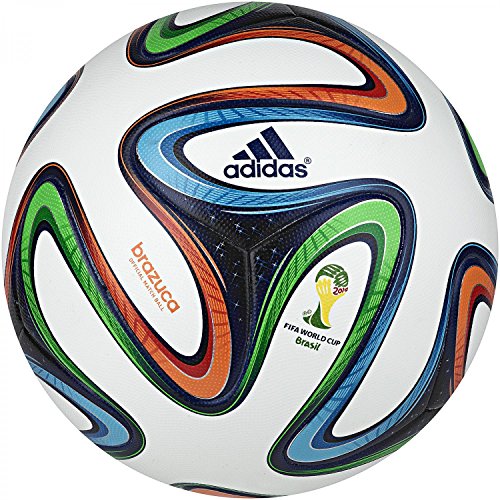 adidas Spielball Brazuca Offical Match Ball Fußball, White/Night Blue/Multicolor, 5 adidas Spielball Brazuca Offical Match Ball Fußball, White/Night Blue/Multicolor, 5 von adidas