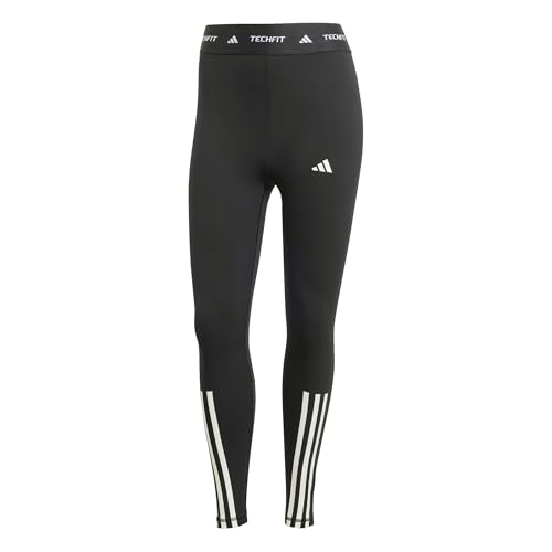 adidas Damen TECHFIT 3 Stripes 7/8 Leggings, BLACK, M adidas Damen TECHFIT 3 Stripes 7/8 Leggings, BLACK, M von adidas