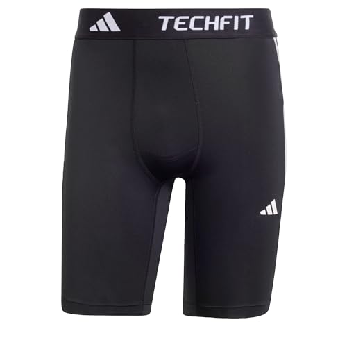 adidas Herren TECHFIT COMPRESSION TRAINING 3-STRIPES SHORT TIGHTS, Black, 3XL von adidas