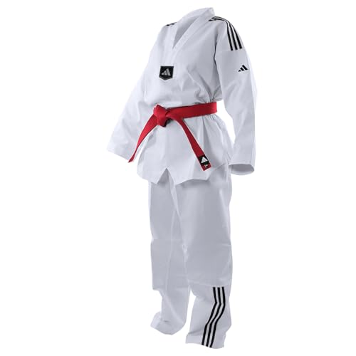 adidas Taekwondoanzug, Adi Club 3 Stripes, weißes Revers T/170 cm adidas Taekwondoanzug, Adi Club 3 Stripes, weißes Revers T/170 cm von adidas