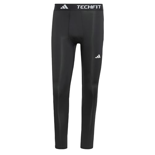 adidas Herren TECHFIT COMPRESSION TRAINING 3-STRIPES LONG TIGHT, Black, S von adidas