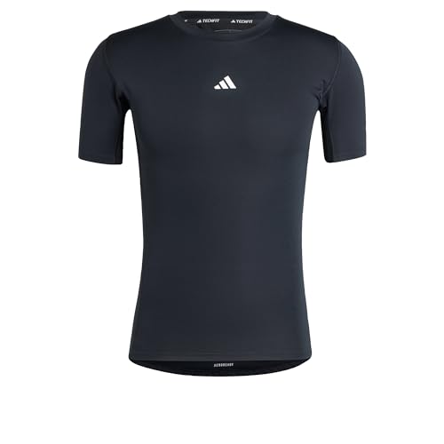 adidas Techfit Training T-Shirt, Herren Kurzärmeliges T-Shirt, Schwarz, JE6698 von adidas