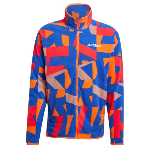 adidas Herren Terrex Multi Printed Full Zip Fleece Jacket, Warm Clay/Semi Lucid Blue, M adidas Herren Terrex Multi Printed Full Zip Fleece Jacket, Warm Clay/Semi Lucid Blue, M von adidas