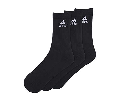 adidas Unisex 3S Performance Crew C Socken 3 Paar , Schwarz (Black/White) , 35-38 von adidas