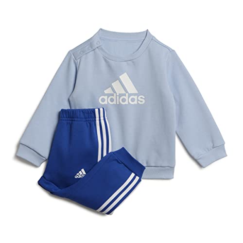 adidas Unisex Baby Badge of Sport Trainingsanzug, Blue Dawn/White, 74 von adidas