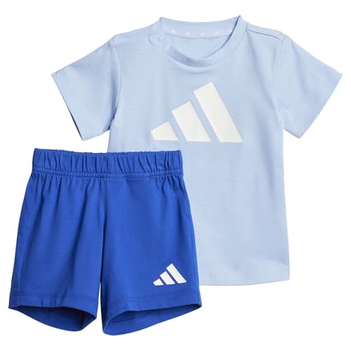 adidas Unisex Baby ESSENTIALS T-SHIRT SET Jogginganzug, GLOW BLUE F19/white, adidas Unisex Baby ESSENTIALS T-SHIRT SET Jogginganzug, GLOW BLUE F19/white, von adidas