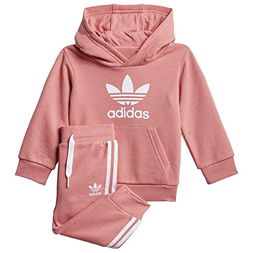 adidas Unisex Baby Trefoil Hoodie Trainingsanzug, Hazy Rose/White, 2 Jahre EU von adidas