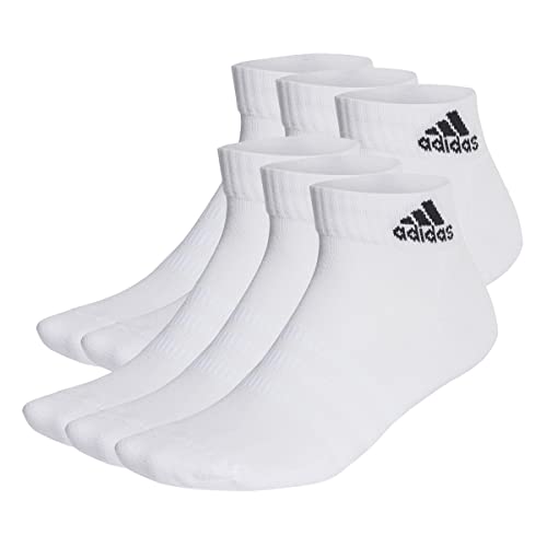 adidas Unisex Cushioned Sportswear Ankle Socks 6 Pairs, White/Black, 37-40 adidas Unisex Cushioned Sportswear Ankle Socks 6 Pairs, White/Black, 37-40 von adidas