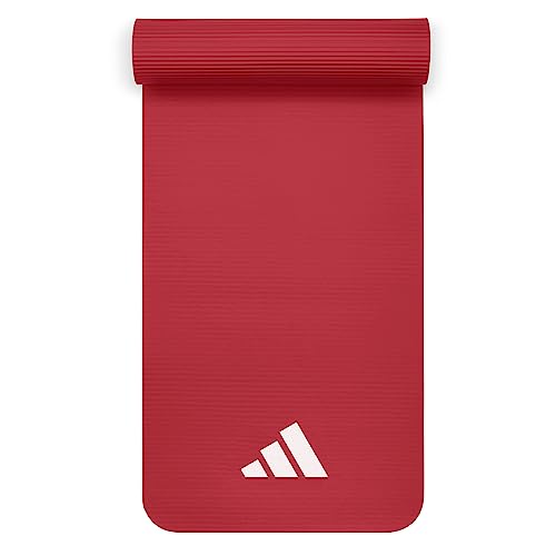 adidas Unisex-Erwachsene Fitnessmatte, Rot, 10mm von adidas