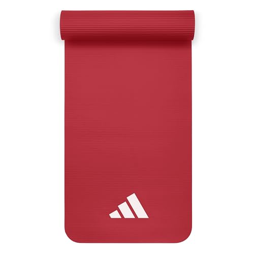 adidas Unisex-Erwachsene Fitnessmatte, Rot, 10mm von adidas