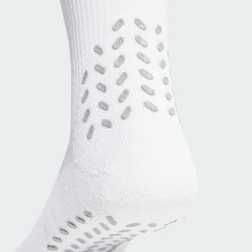 adidas Unisex Football GRIP Printed Cushioned Crew Performance Socks, White/Black, 40-42 adidas Unisex Football GRIP Printed Cushioned Crew Performance Socks, White/Black, 40-42 von adidas