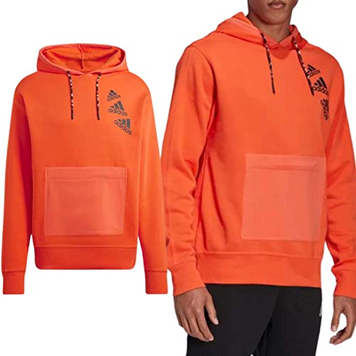 Adidas Unisex Hooded Sweat M Q4 Bl Hd, Semi Impact Orange/Black, HL9385, S von adidas