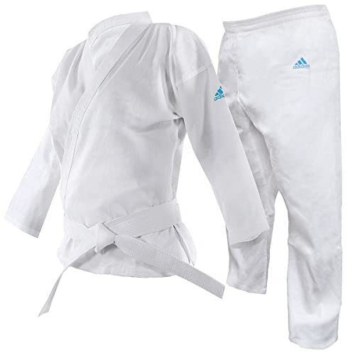 adidas Unisex-Jugend Adistart Karateanzug 197 g Kampfsport Student Gi, Adistart Karateanzug für Kampfsport, 200 g., K201, weiß, 140 cm von adidas