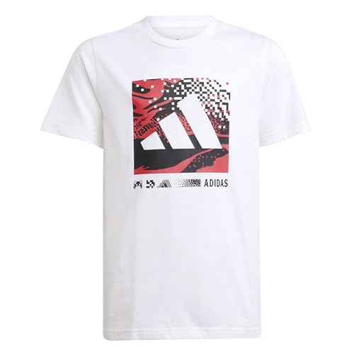 adidas Unisex Kinder Big Logo CAMO Graphic Tshirt, White, 13-14 Years adidas Unisex Kinder Big Logo CAMO Graphic Tshirt, White, 13-14 Years von adidas