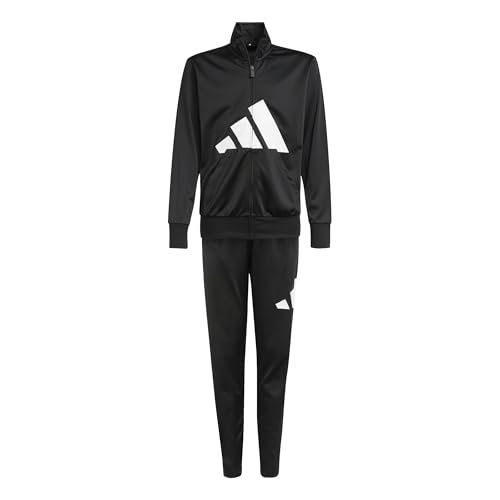 adidas Unisex Kinder ESSENTIALS BIG LOGO CLIMACOOL TRACKSUIT, black/white, 13-14 Years adidas Unisex Kinder ESSENTIALS BIG LOGO CLIMACOOL TRACKSUIT, black/white, 13-14 Years von adidas