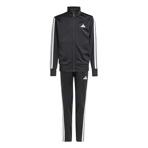 adidas Unisex Kinder ESSENTIALS CLIMACOOL STRIPES TRACKSUIT, black/white, 9-10 Years adidas Unisex Kinder ESSENTIALS CLIMACOOL STRIPES TRACKSUIT, black/white, 9-10 Years von adidas