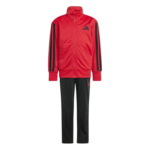 adidas Unisex Kinder ESSENTIALS CLIMACOOL TRACKSUIT, Pure Ruby/Black, 5-6 Years von adidas