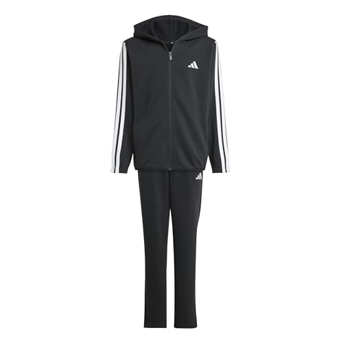 adidas Unisex Kinder ESSENTIALS TRACKSUIT, black/white, 9-10 Years adidas Unisex Kinder ESSENTIALS TRACKSUIT, black/white, 9-10 Years von adidas