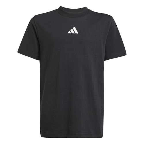 adidas Unisex Kinder Essentials T-Shirt, Black/White, 15-16 Years adidas Unisex Kinder Essentials T-Shirt, Black/White, 15-16 Years von adidas