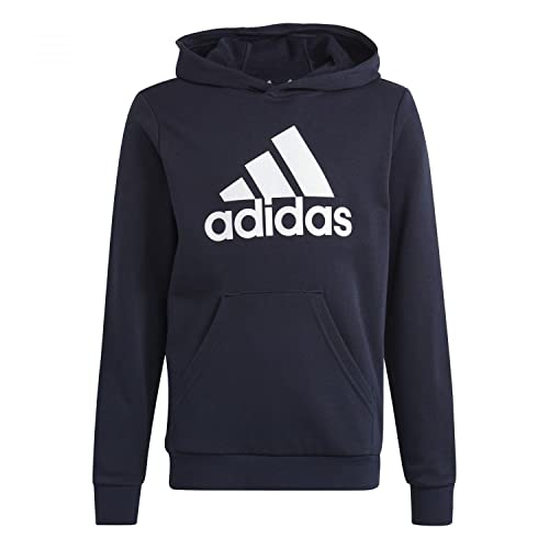 adidas Unisex Kinder Hooded Sweat U Bl Hoodie, Legend Ink/White, IC6833, 140 von adidas