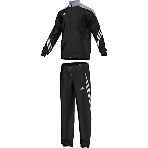 adidas Unisex - Kinder Trainingsanzug Sereno14, Top:black/silver/white Bottom:black/white, 152, F49707 von adidas