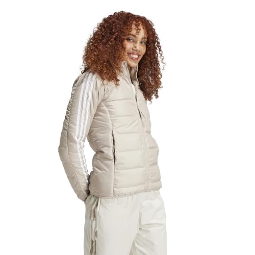 adidas Women Essentials 3S Light Down Jacket, Damen Daunenjacke, wonder beige, IX8925 von adidas