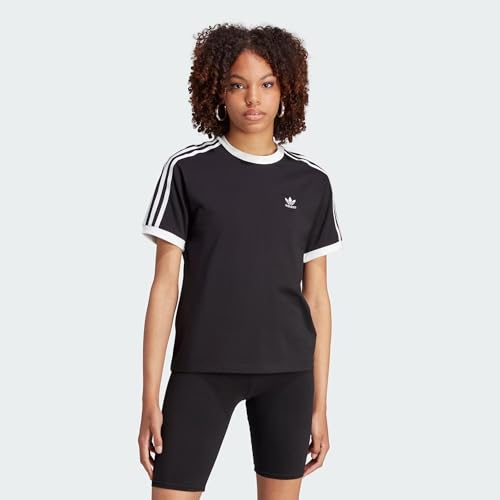 adidas Women's 3 Stripes Tee T-Shirt, Black, S von adidas